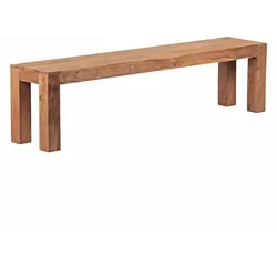 KADIMA DESIGN Sitzbank Landhaus-Stil: Massivholz, Akazie/Sheesham, 200/250 kg Belastung, handgefertigt.