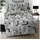 KAEPPEL Elements grafisch grau 135 x 200 cm + 80 x 80 cm