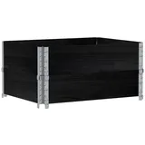 vidaXL - Pflanzkasten Schwarz 80x60 cm Massivholz Kiefer 281905
