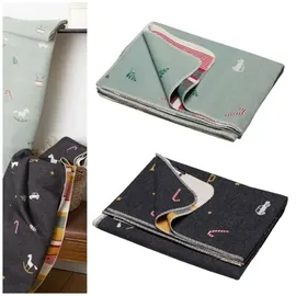 David Fussenegger Wohndecke Silvretta 'Spielzeug allover' 140 x 200 cm Anthrazit)