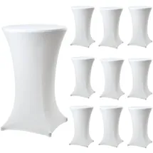 Trutzholm Stehtischhusse Stretch Weiß Ø 80 cm 10er Set