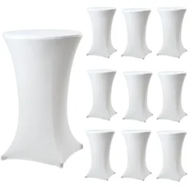 Trutzholm Stehtischhusse Stretch Weiß Ø 80 cm 10er Set