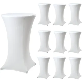 Trutzholm Stehtischhusse Stretch Weiß Ø 80 cm 10er Set