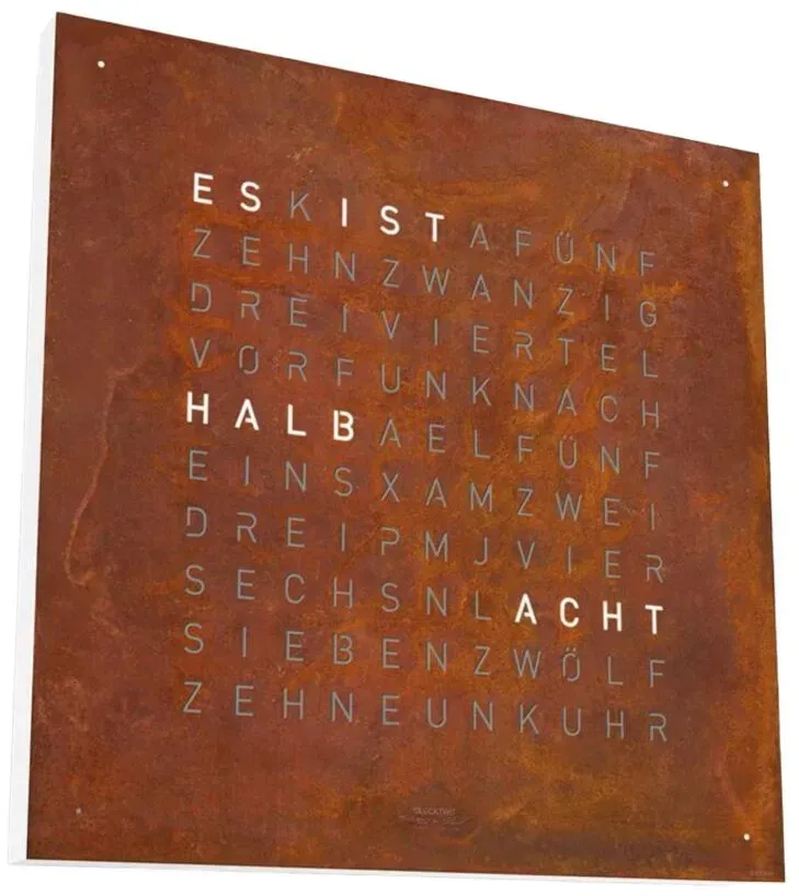 QLOCKTWO Earth 45 Creator ́s Edition Rust White