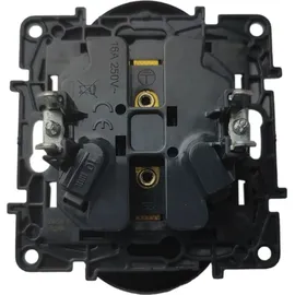 Legrand Doppelsteckdose mit Erdung 2x 2P+E schwarz 1 St.