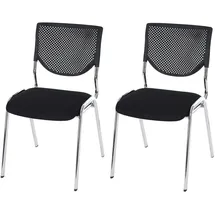 Proregal Besucherstuhl Stoff Schwarz