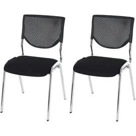 Proregal Besucherstuhl Stoff Schwarz