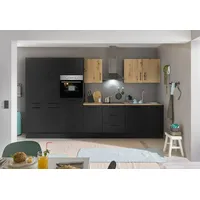 BASIC by Balculina Küchenzeile Turin 360 cm schwarz