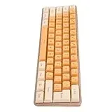 Sxhlseller Gaming-Tastatur, USB-Tastatur, Mechanische Tastatur, 61 Tasten, Kontrastfarbe, RGB-Licht, Tastenlinientrennung, Mechanische, Kabelgebundene Tastatur, Gaming-Tastatur (Beige-Orange)