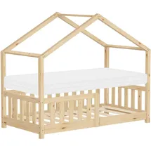 ML-Design Hausbett 70 x 140 cm Kiefer naturbelassen beige