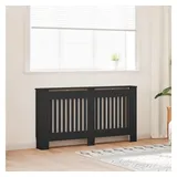 vidaXL Heizkörperabdeckung 2 pcs Schwarz 152 x 19 x 81,5 cm