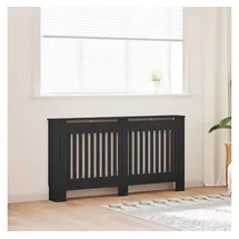vidaXL Heizkörperabdeckung 2 pcs Schwarz 152 x 19 x 81,5 cm