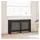 vidaXL Heizkörperabdeckung 2 pcs Schwarz 152 x 19 x 81,5 cm