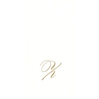 Caspari Monogramm-Papierhandtücher mit Initiale Z, White Pearl, 24 Stück