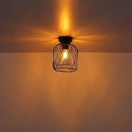 GLOBO Deckenleuchte Dichti 18 x 24,5 cm Ø x H schwarz matt