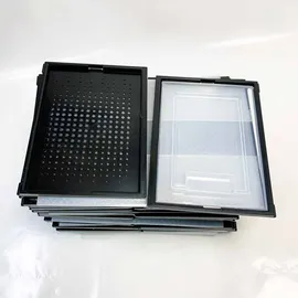 Songmics Schuhboxen 18er Set transparent-schwarz