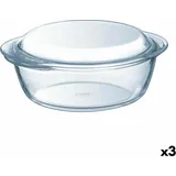 Pyrex Topf mit Deckel Pyrex Essentials Durchsichtig 1,4 L (3 Stück)