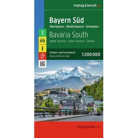 kompass freytag und berndt Bayern Süd, Straßen- und Freizeitkarte 1:200.000, freytag & berndt