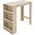 ML-Design Bartisch mit 3-stufigem Regal, Sonoma-Eiche, 117x106x57cm viel Stauraum,