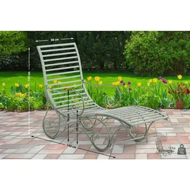deluke SENTA Sonnenliege 140 x 58 x 101 cm Antik-Grün