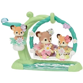 sylvanian families Reh Babys mit Blumenschaukel Spielset 12 cm