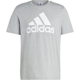 adidas Essentials Single Jersey Big Logo T-Shirt medium grey heather XXL