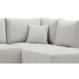 Sofa.de Eckcouch Webstoff 2-Sitzer Grau