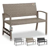 CASARIA Gartenbank 122 x 58 x 87 cm Creme-Beige