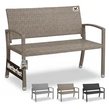 CASARIA Gartenbank 122 x 58 x 87 cm Creme-Beige