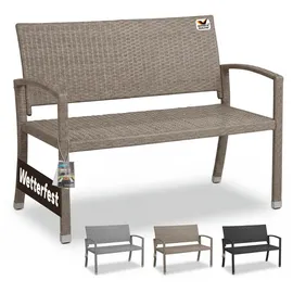 CASARIA Gartenbank 122 x 58 x 87 cm Creme-Beige