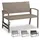 CASARIA Gartenbank 122 x 58 x 87 cm Creme-Beige