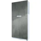 Vladon Logan Aktenschrank 82 x 37 x 185 cm grau