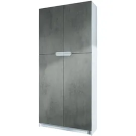 Vladon Logan Aktenschrank 82 x 37 x 185 cm grau