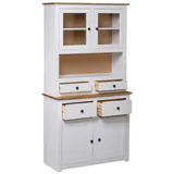 vidaXL Highboard Weiß 93x40,5x180 cm Kiefernholz Panama