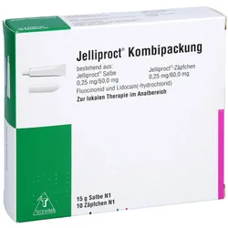 JELLIPROCT Kombipackung Salbe 15g+Zäpfchen 1 P