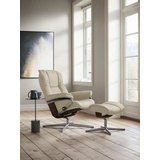 Stressless Relaxsessel STRESSLESS Mayfair Sessel Gr. Leder BATICK, Cross Base Braun, Rela x funktion-Drehfunktion-PlusTMSystem-Gleitsystem-BalanceAdaptTM, B/H/T: 83 cm x 102 cm x 74 cm, beige (cream batick) Lesesessel und Relaxsessel