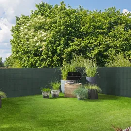 WINDHAGER Sichtschutzzaun Blende Screenex Classic 1,2 x 5 m dunkelgrün inkl. Befestigungsschnur 12 m 06154