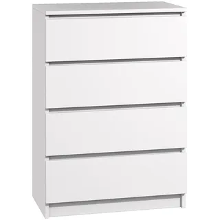 Kommode mit 4 Schubladen Sideboard weiß Anrichte holz Schrank Anrichte