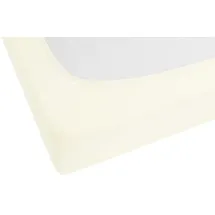 biberna Spannbettlaken Jersey-Elasthan 120 x 200 - 130 x 220 cm beige