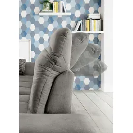 Set One by Musterring Wohnlandschaft "SO 4100 komfortable Federkernunterfederung, inkl. Kopfteilverstellung", grau (grau 10), B:365cm H:80cm T:225cm, SET ONE BY MUSTERRING, Sofas, Wohnlandschaft, wahlweise Bettfunktion und Sitztiefenverstellung, U-Form