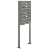 AL Briefkastensysteme Standbriefkasten 7 Fach Grau