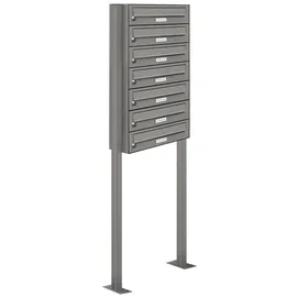 AL Briefkastensysteme Standbriefkasten 7 Fach Grau