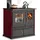 prometey ltd Küchenofen Holzherd ECO LUX INOX, Edelstahlbackfach, bordeaux, linke Version