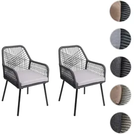 Mendler HWC-O12 Gartenstuhl 54 x 54 x 81 cm grau 2 St.
