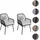 Mendler HWC-O12 Gartenstuhl 54 x 54 x 81 cm grau 2 St.