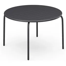 vente-unique Gartentisch Ø 110 x 74 cm Dunkelgrau