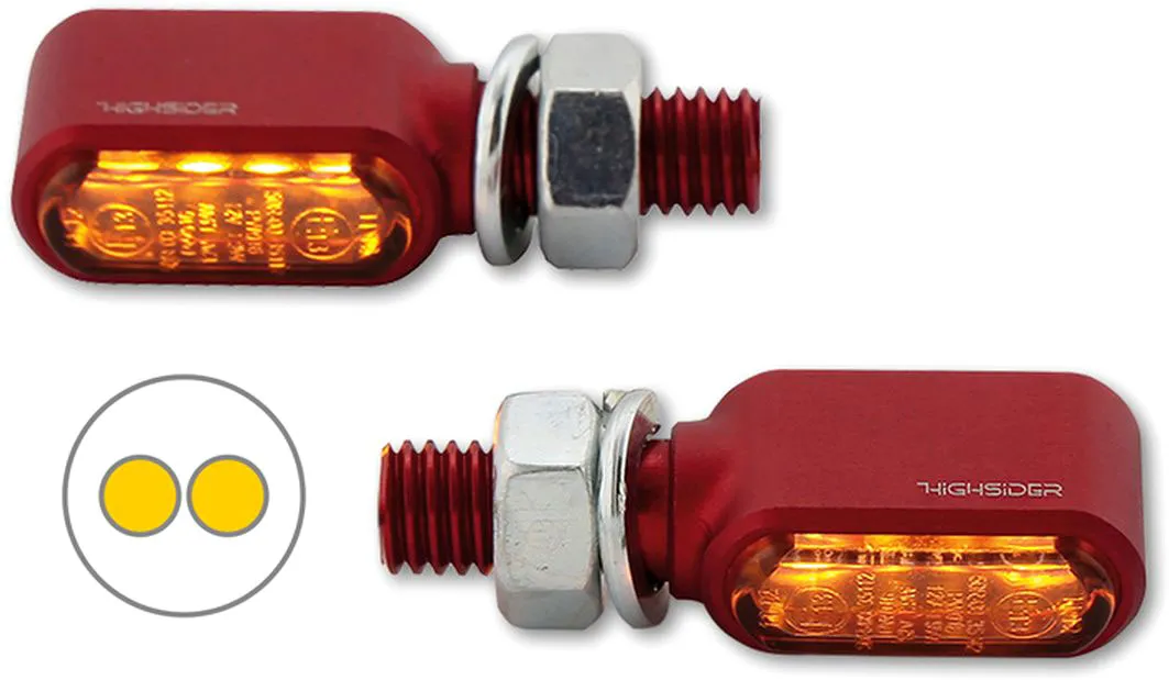 Highsider Little Bronx, Clignotants à LED - Rouge