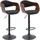 deluke Barhocker NADAN 48 x 50 x 87 cm Walnuss/Schwarz