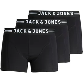 JACK & JONES Trunks schwarz/weiß L 3er Pack