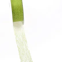 Deko AS GmbH Spiderweb Dekoband - 3cm hellgrün - Rolle 25m - 67 007-R 30